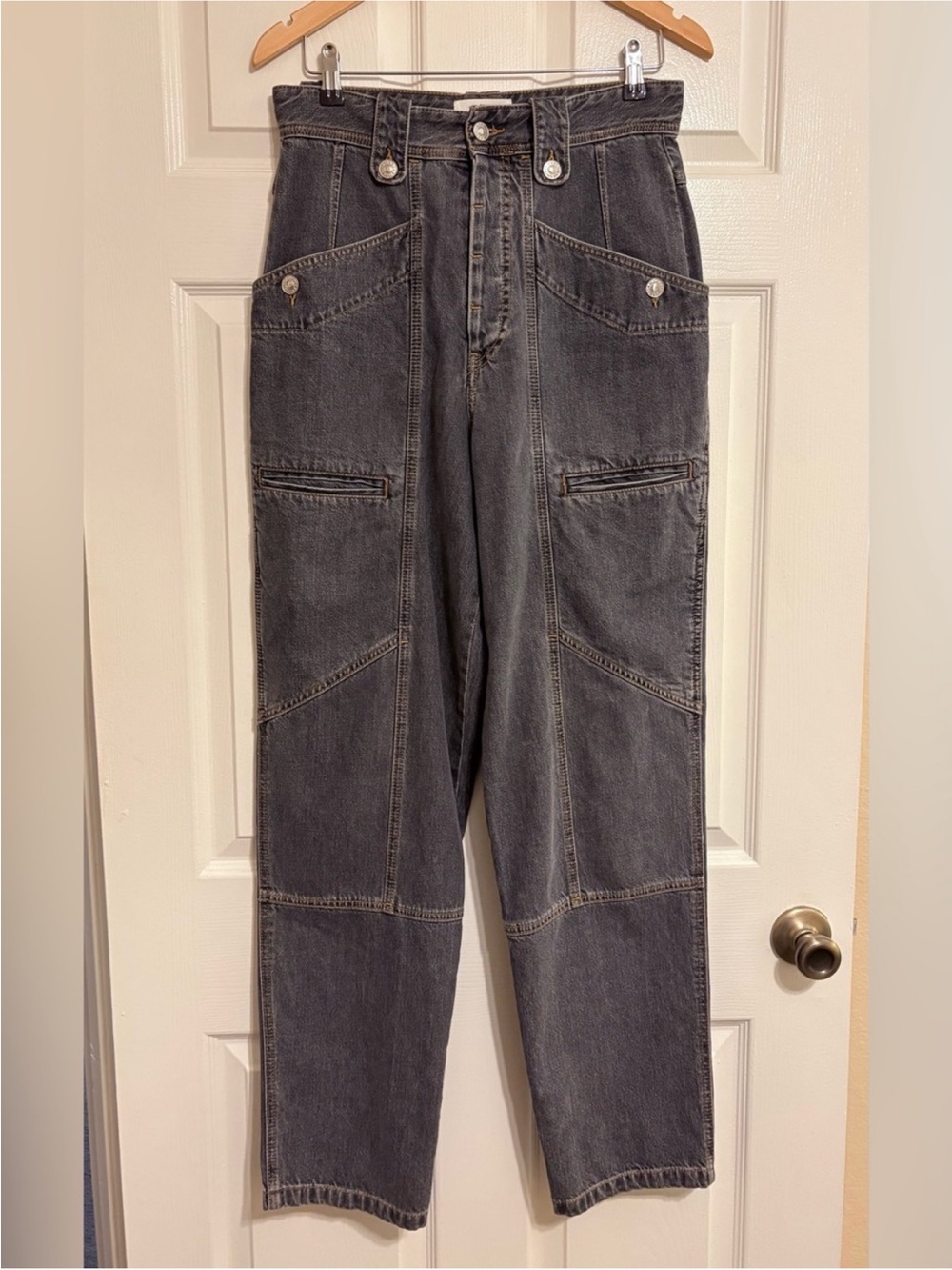 Isabel Marant Etoile Grey Neko Jeans - Picture 4 of 10